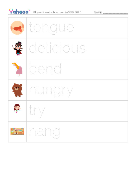 RAZ Vocabulary E: Whats for Dinner PDF one column image words
