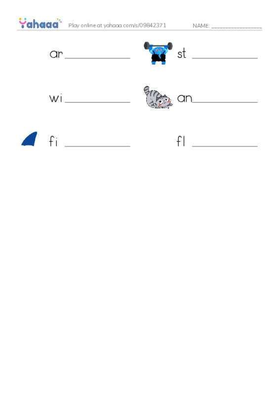 RAZ Vocabulary F: How Do They Move PDF worksheet writing row