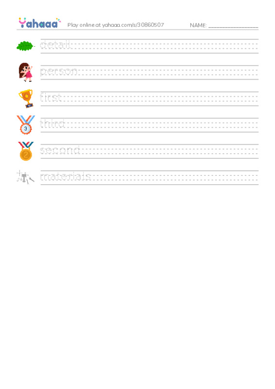 RAZ Vocabulary F: How to Make a Snow Person PDF write between the lines worksheet