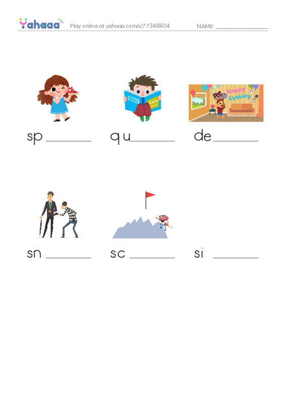 RAZ Vocabulary F: Mothers Day PDF worksheet to fill in words gaps