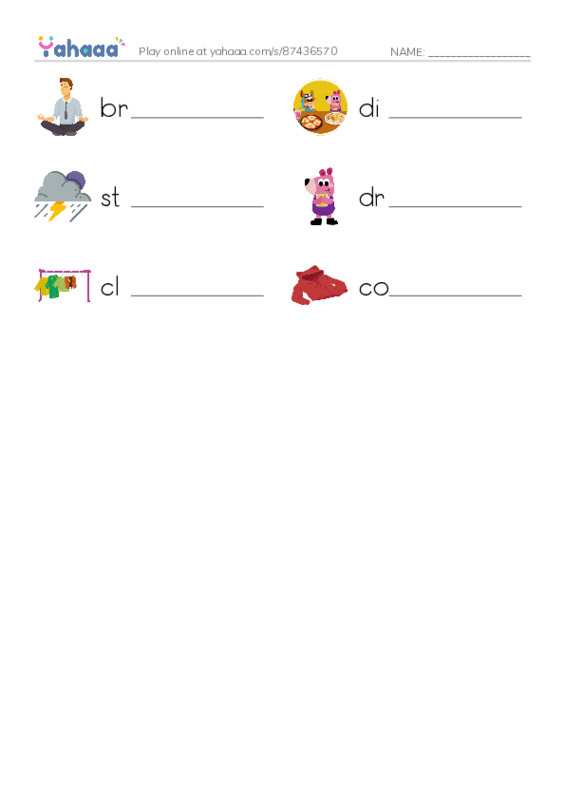RAZ Vocabulary F: Needs and Wants PDF worksheet writing row