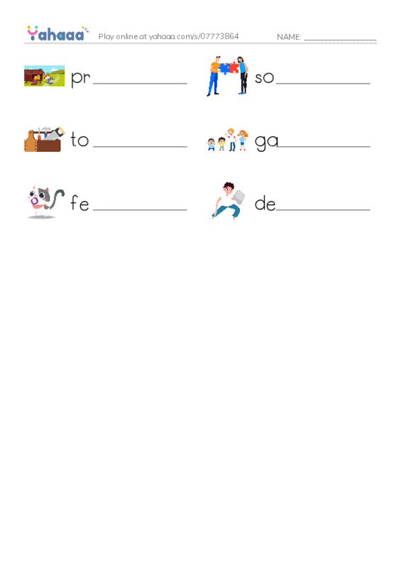 RAZ Vocabulary F: Smart Crows PDF worksheet writing row