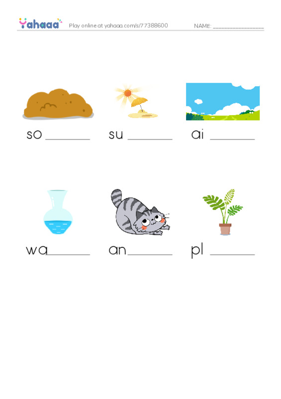 RAZ Vocabulary F: The Food Chain PDF worksheet to fill in words gaps