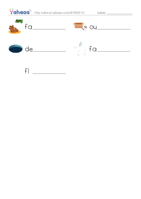 RAZ Vocabulary F: The Snowstorm PDF worksheet writing row