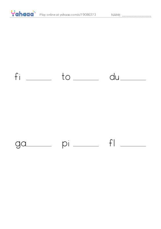 RAZ Vocabulary F: Trucking PDF worksheet to fill in words gaps