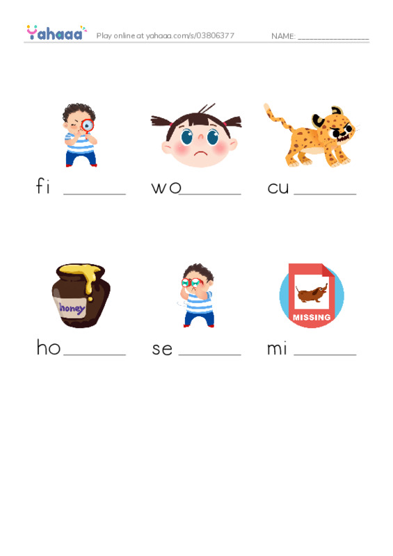 RAZ Vocabulary F: Where Is Cub PDF worksheet to fill in words gaps