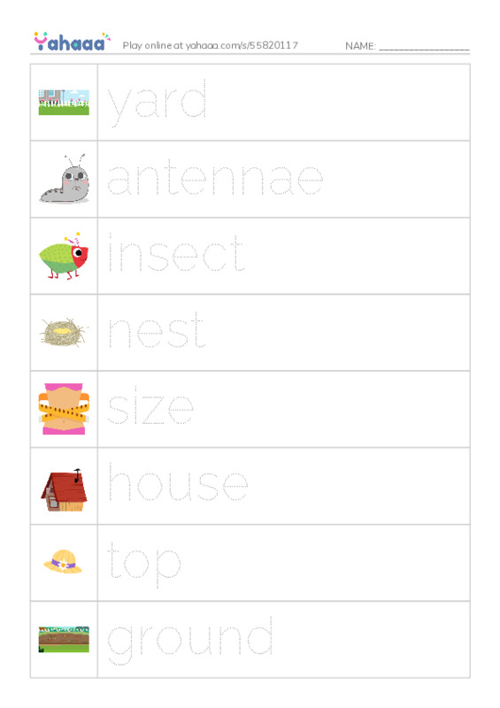 RAZ Vocabulary G: Ants Ants and More Ants PDF one column image words