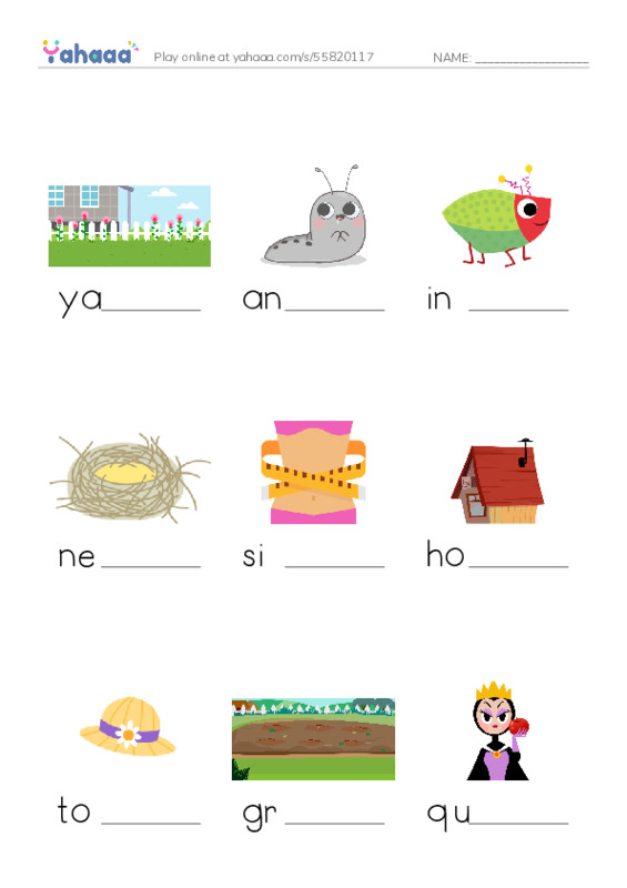 RAZ Vocabulary G: Ants Ants and More Ants PDF worksheet to fill in words gaps
