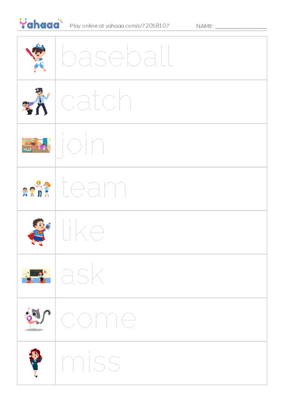 RAZ Vocabulary G: Carlos Joins the Team PDF one column image words