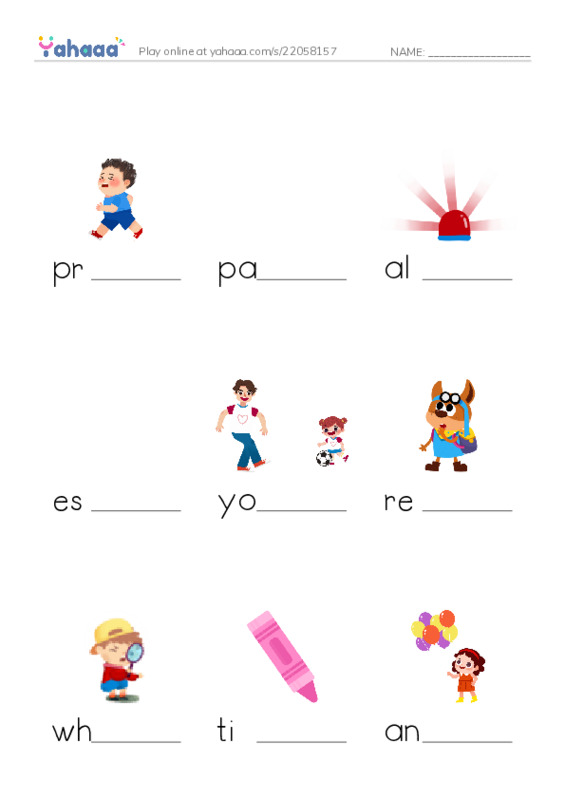 RAZ Vocabulary G: Fire Safety PDF worksheet to fill in words gaps