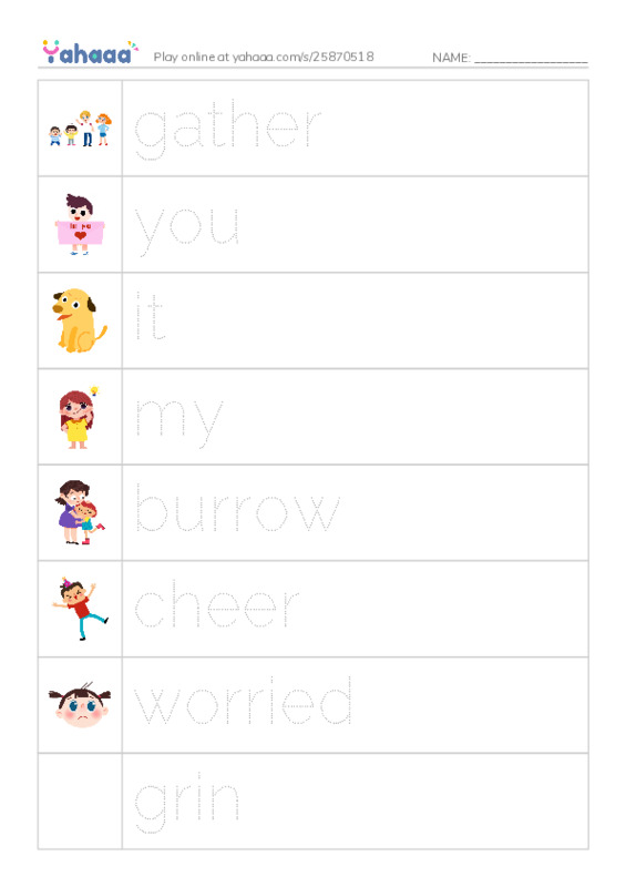 RAZ Vocabulary G: Groundhog Goes Outside PDF one column image words