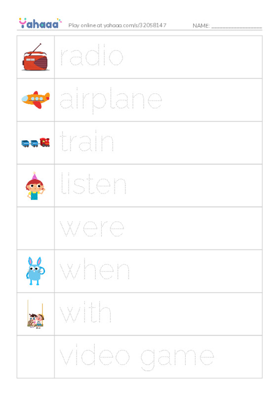 RAZ Vocabulary G: Long Ago and Today PDF one column image words
