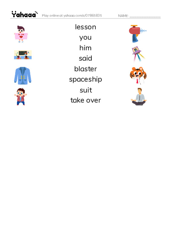 RAZ Vocabulary H: Grounded to Earth PDF three columns match words