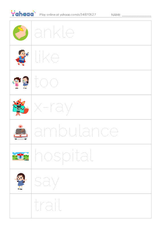 RAZ Vocabulary H: The Day I Needed Help PDF one column image words