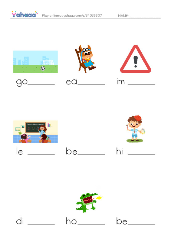 RAZ Vocabulary H: The Goat and the Singing Wolf PDF worksheet to fill in words gaps