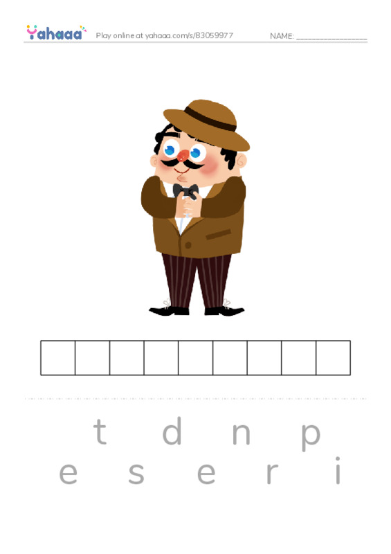 RAZ Vocabulary I: A Monument for George PDF word puzzles worksheet