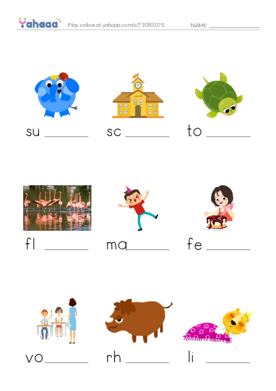 RAZ Vocabulary I: A Visit to the Zoo3 PDF worksheet to fill in words gaps