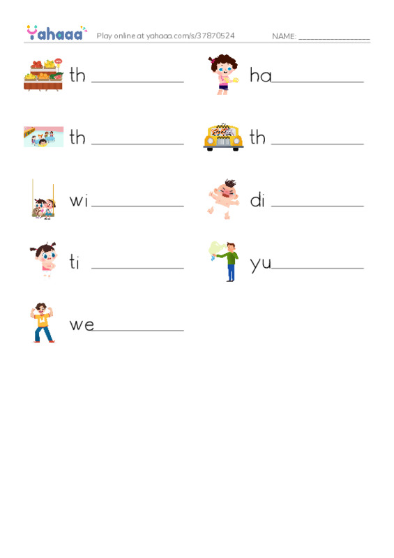 RAZ Vocabulary I: Arthurs Bad News Day2 PDF worksheet writing row