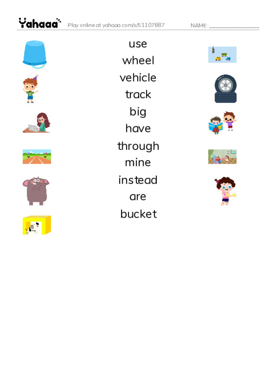 RAZ Vocabulary I: Bigger Than a Monster Truck Birds PDF three columns match words
