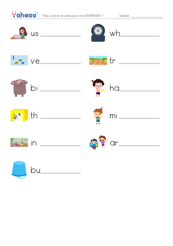 RAZ Vocabulary I: Bigger Than a Monster Truck Birds PDF worksheet writing row