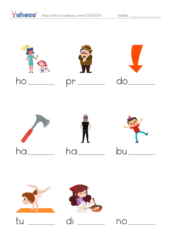 RAZ Vocabulary I: Childhood Stories of George Washington PDF worksheet to fill in words gaps