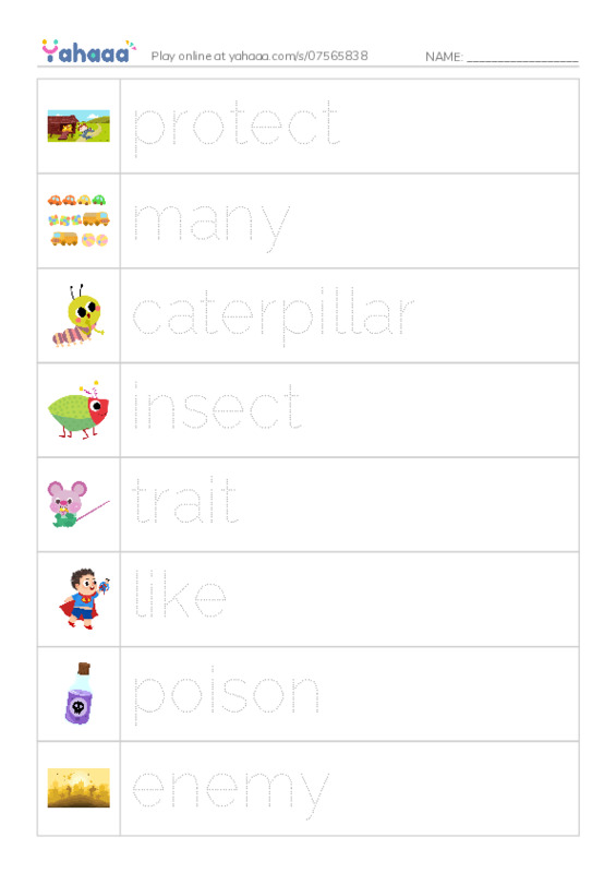 RAZ Vocabulary I: Extreme Insects PDF one column image words