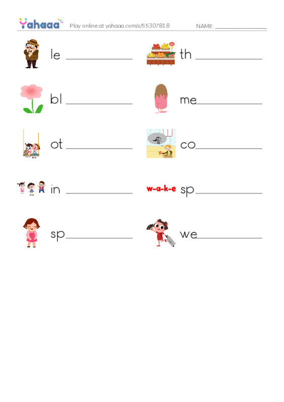 RAZ Vocabulary I: How Glooskap Found Summer PDF worksheet writing row