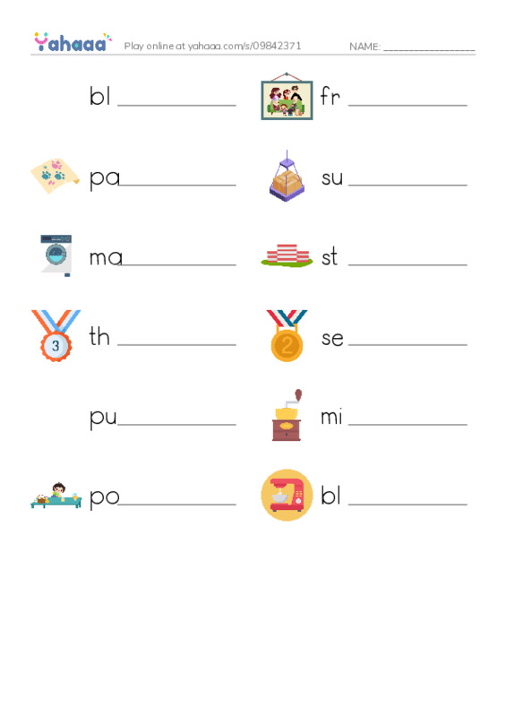 RAZ Vocabulary I: How to Make Paper PDF worksheet writing row