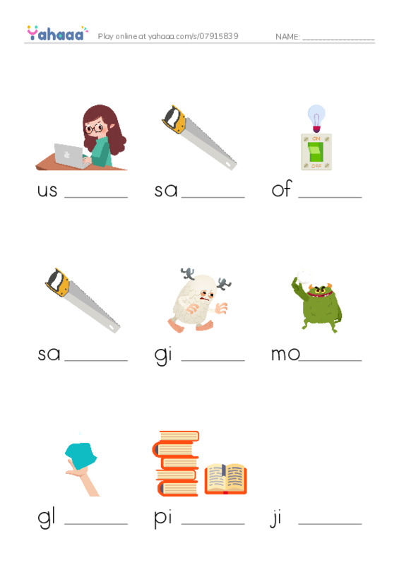 RAZ Vocabulary I: Soup and a Sandwish PDF worksheet to fill in words gaps
