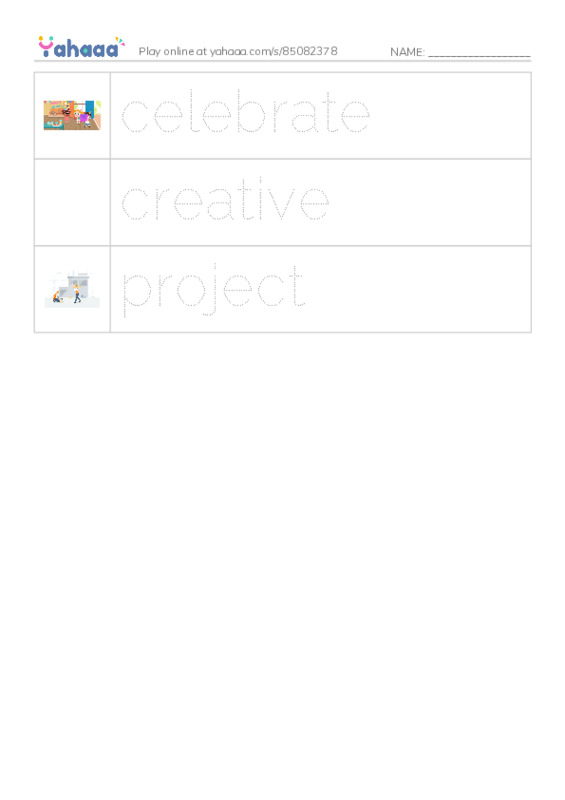 RAZ Vocabulary I: The 100th Day Project PDF one column image words