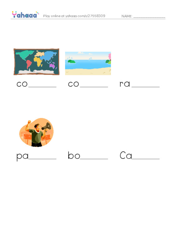 RAZ Vocabulary J: Brazil PDF worksheet to fill in words gaps