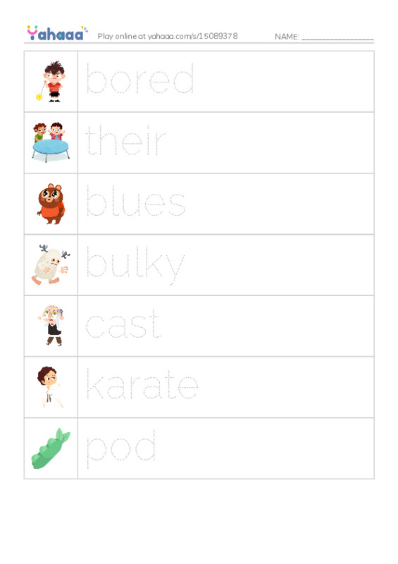 RAZ Vocabulary J: Broken Arm Blues PDF one column image words