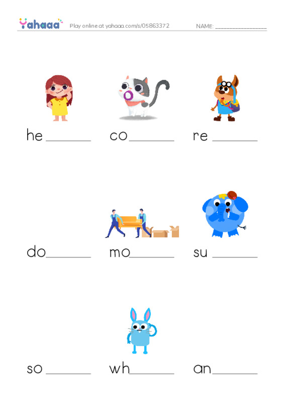 RAZ Vocabulary J: Changes PDF worksheet to fill in words gaps