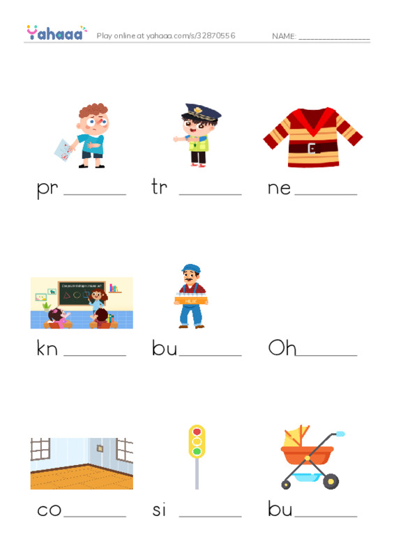 RAZ Vocabulary J: Garrett Morgan and the Traffic Signal PDF worksheet to fill in words gaps