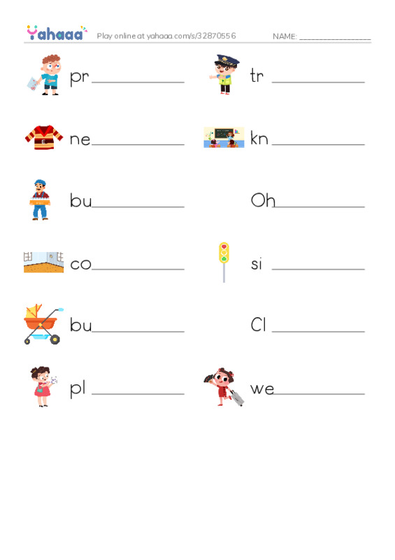 RAZ Vocabulary J: Garrett Morgan and the Traffic Signal PDF worksheet writing row