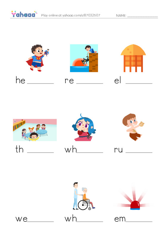 RAZ Vocabulary J: Heroes of September 11 PDF worksheet to fill in words gaps