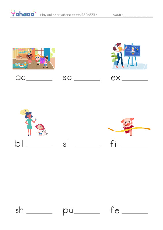 RAZ Vocabulary J: I Broke It PDF worksheet to fill in words gaps