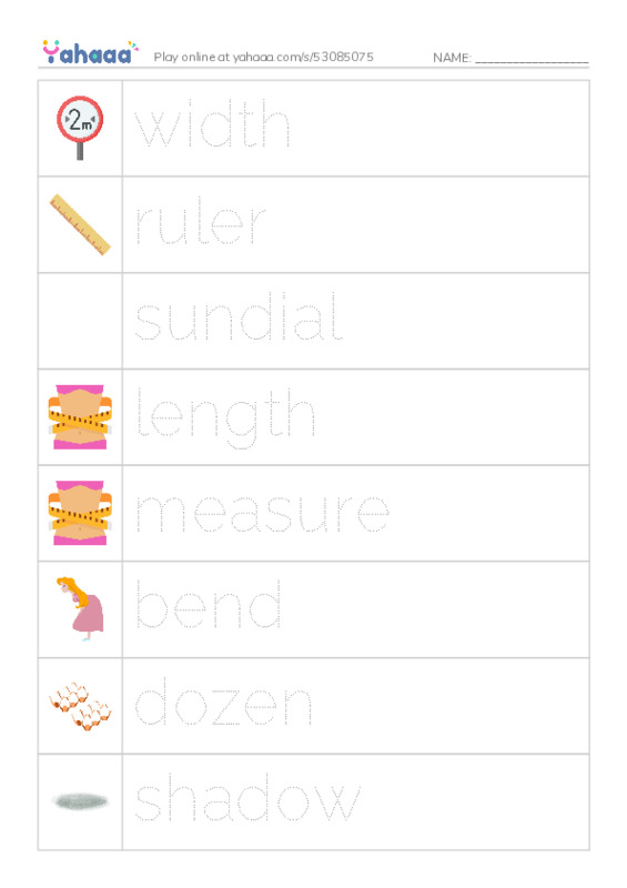 RAZ Vocabulary J: Number Twelve PDF one column image words