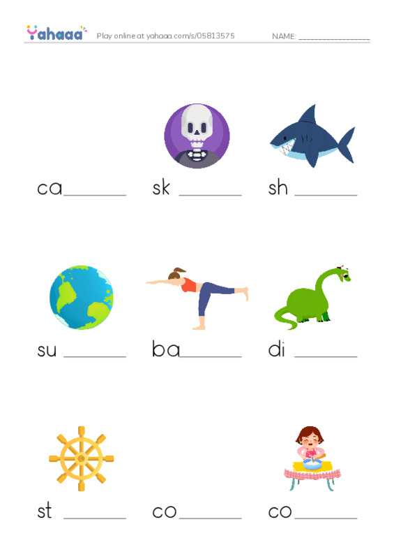 RAZ Vocabulary J: Sharks PDF worksheet to fill in words gaps