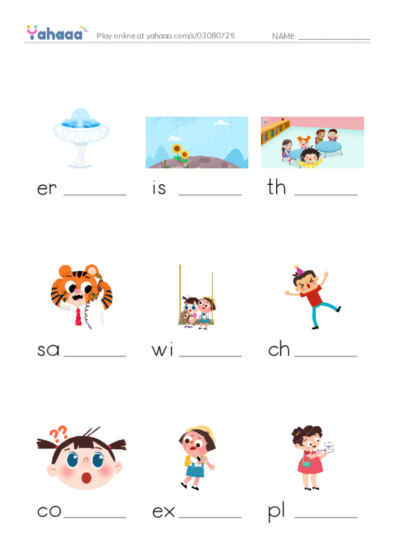 RAZ Vocabulary J: The Ship of Shapes PDF worksheet to fill in words gaps