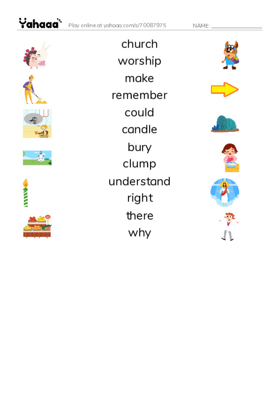RAZ Vocabulary J: When Bad Things Happen PDF three columns match words