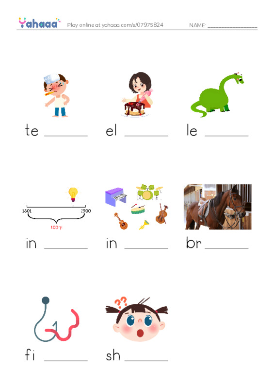 RAZ Vocabulary K: All About Kites PDF worksheet to fill in words gaps