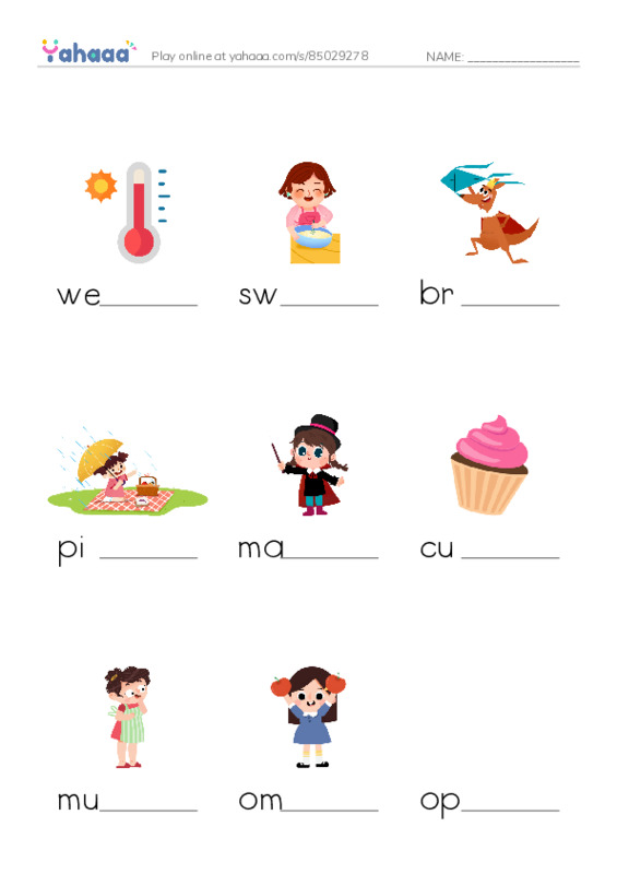 RAZ Vocabulary K: Anna and the Magic Coat PDF worksheet to fill in words gaps
