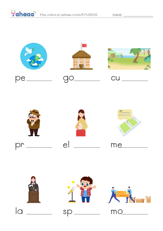 RAZ Vocabulary K: Barack Obama PDF worksheet to fill in words gaps