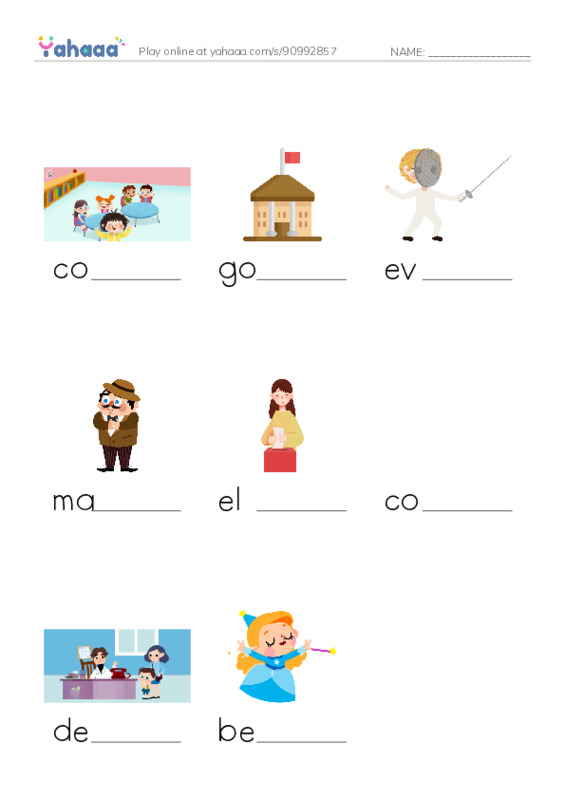 RAZ Vocabulary K: Community Government PDF worksheet to fill in words gaps