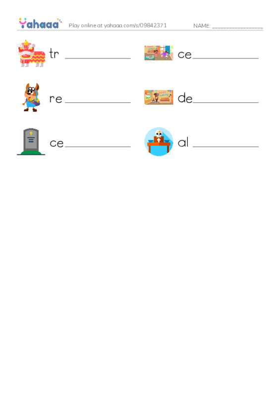 RAZ Vocabulary K: Dia de los Muertos PDF worksheet writing row