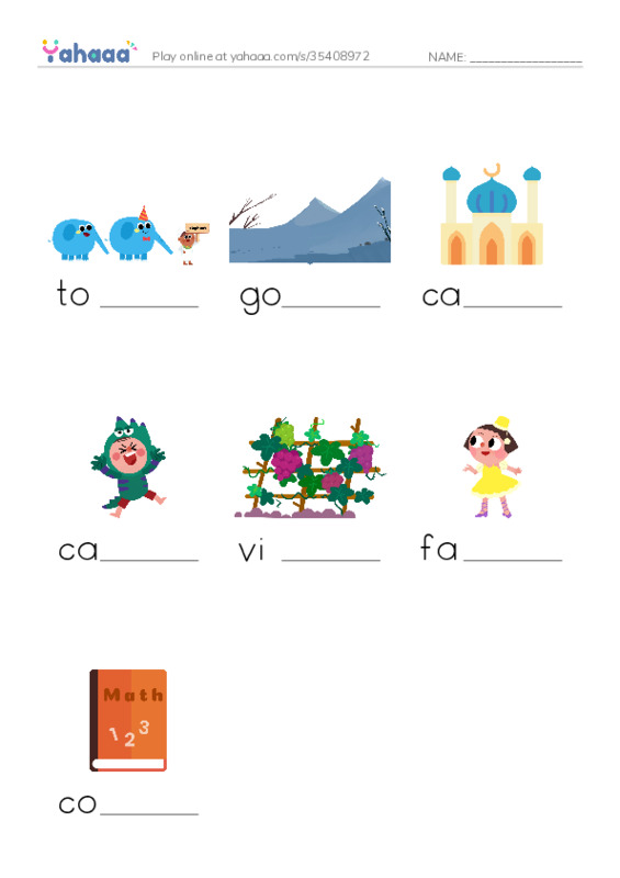 RAZ Vocabulary K: France PDF worksheet to fill in words gaps