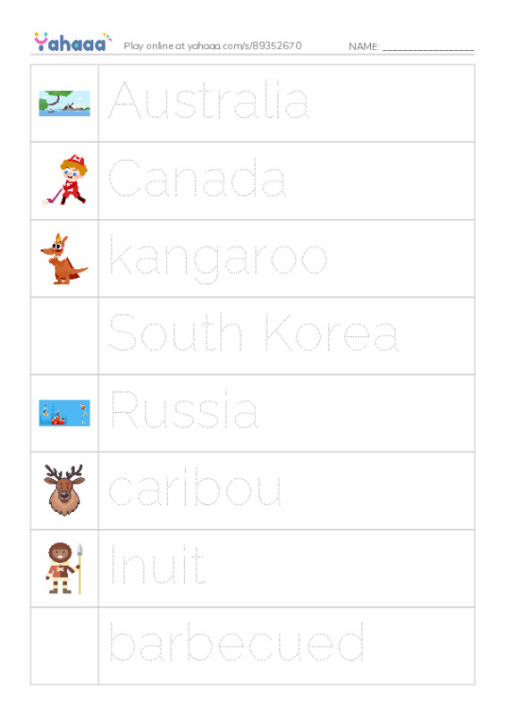 RAZ Vocabulary K: Friends Around the World PDF one column image words