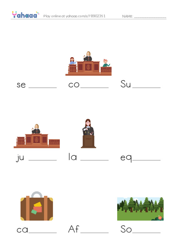 RAZ Vocabulary K: Good for Thurgood PDF worksheet to fill in words gaps