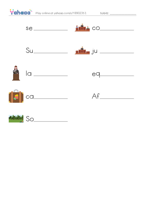 RAZ Vocabulary K: Good for Thurgood PDF worksheet writing row